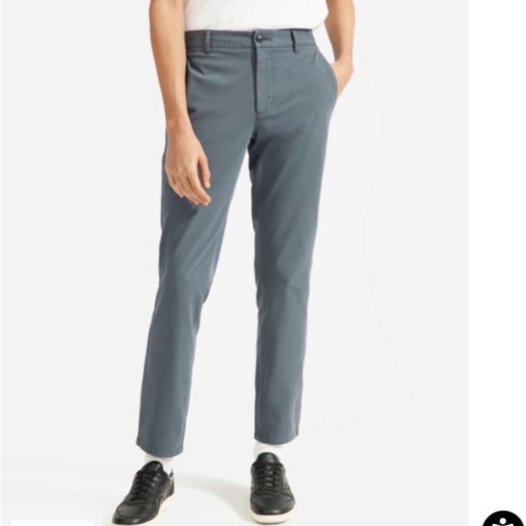 EVERLANE Men's Gray/green performance Chino Pants - Picture 2 of 9